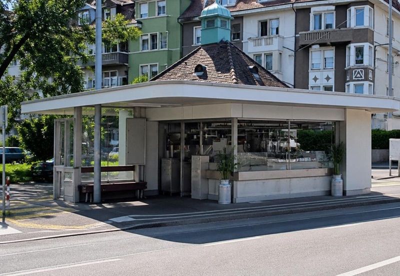 Kiosk Allschwilerplatz, sklep przy dworcu Basel SBB