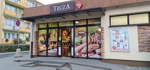 Tęcza Sklep, магазин біля вокзалу Могільно