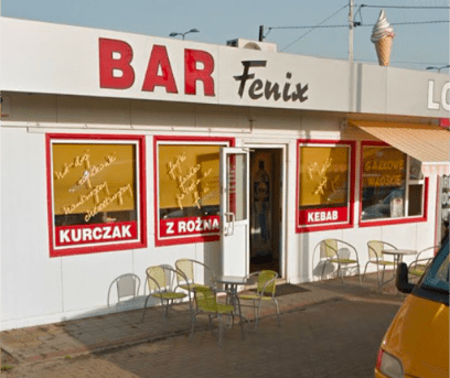 Bar Fenix, біля вокзалу Stacja PKP Sandomierz