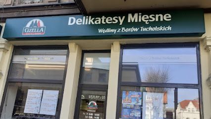 Gzella. Delikatesy mięsne, магазин біля вокзалу Гнєзно