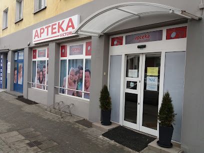 Victoria. Apteka. Hylak J., магазин біля вокзалу Рачібуж
