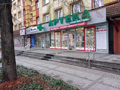 Pod Różami. Apteka, магазин біля вокзалу Рачібуж