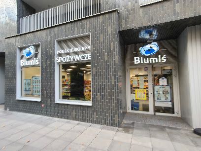 Sklep spożywczy Blumiś, магазин біля вокзалу Варшава Глувна